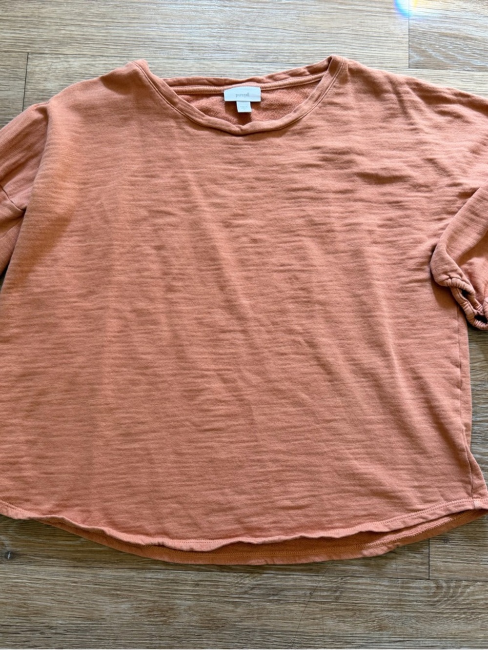 J. Jill Rustic Orange Long Sleeve Crewneck Top